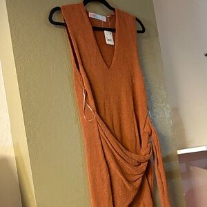 Free people beach Elegant Rust Sleeveless Dress